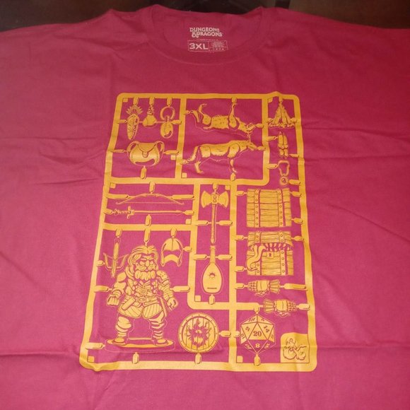 3 DUNGEONS & DRAGONS T-SHIRTS 3XL BUNDLE NWOT/LOOT CRATE PIN - Picture 1 of 6